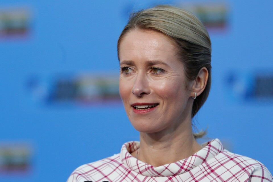 Estlands statsminister Kaja Kallas. Estlands statsminister Kaja Kallas. Foto: Mindaugas Kulbis / AP / NTB