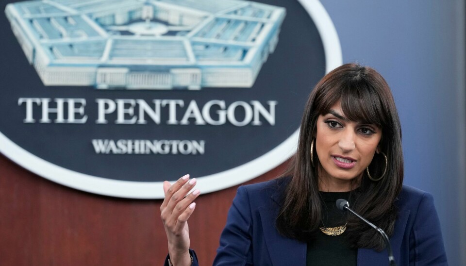 Det amerikanske forsvarsdepartementets talskvinne Sabrina Singh sier at houthiene i Jemen har skutt ned en amerikansk drone. Det amerikanske forsvarsdepartementets talskvinne Sabrina Singh sier at houthiene i Jemen har skutt ned en amerikansk drone. Foto: Susan Walsh / AP / NTB