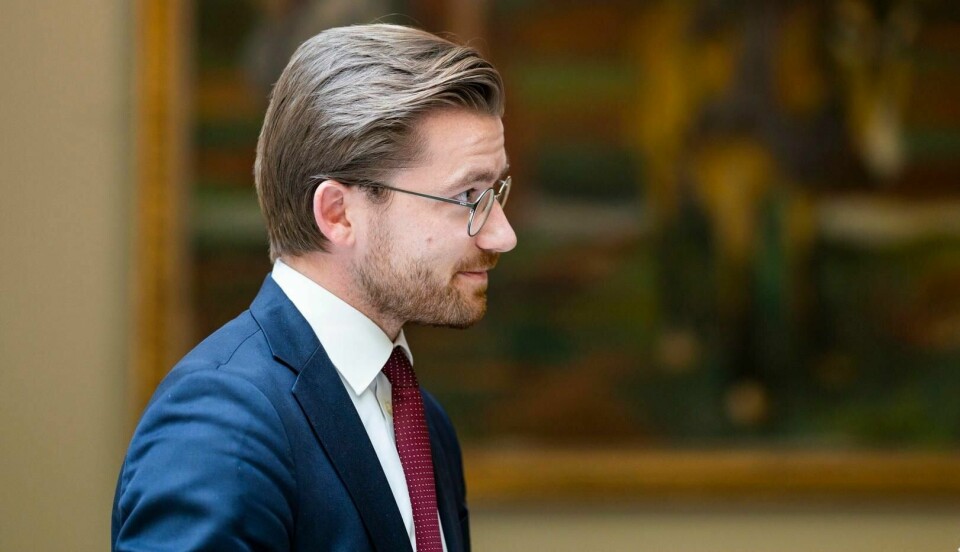 Klima- og miljøminister Sveinung Rotevatn (V) i Stortinget.