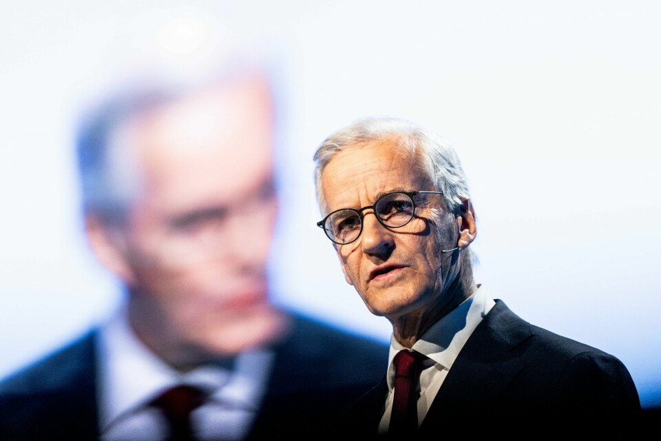 Ap-leder Jonas Gahr Støre får støtte fra egne velgere i en ny VG-måling. Bildet er fra Equinors Høstkonferanse 2024. Statsminister Jonas Gahr Støre sier det som skjer i Syria er historisk. Foto: Thomas Fure / NTB