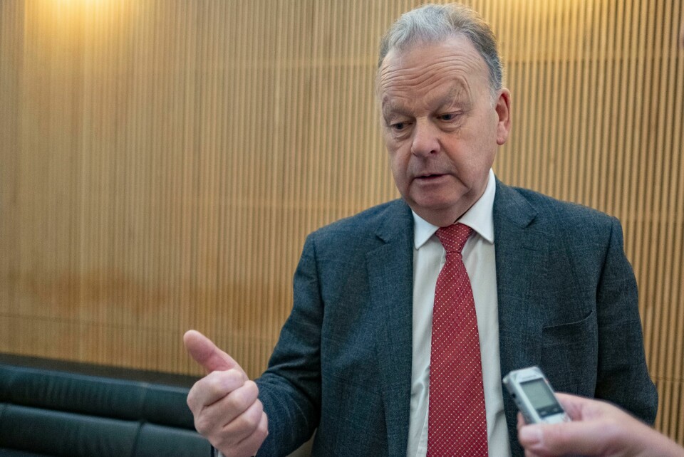 Finn Abrahamsen, politietterforsker Kristiansand 20181113.
Tidligere politimann Finn Abrahamsen under dag to av rettssaken i Kristiansand tingrett, der en kvinne blant annet er tillat for å ha drept sin far i 2002 og sin tidligere samboer i 2014.
Foto: Tor Erik Schrøder / NTB scanpix