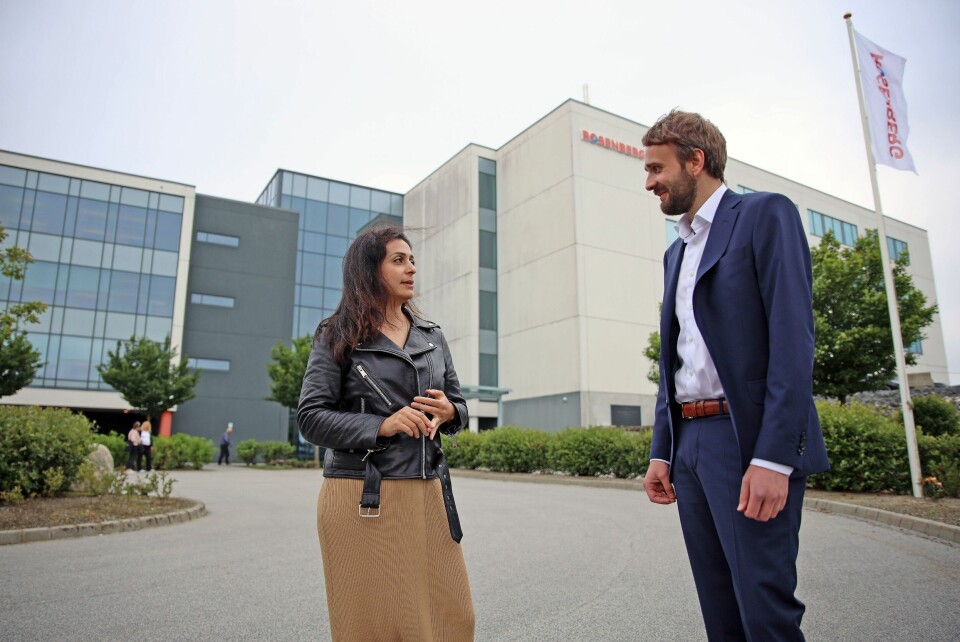 Hadia Tajik og Jan Christian Vestre på Rosenberg Worley. Hadia Tajik og Jan Christian Vestre på Rosenberg Worley.