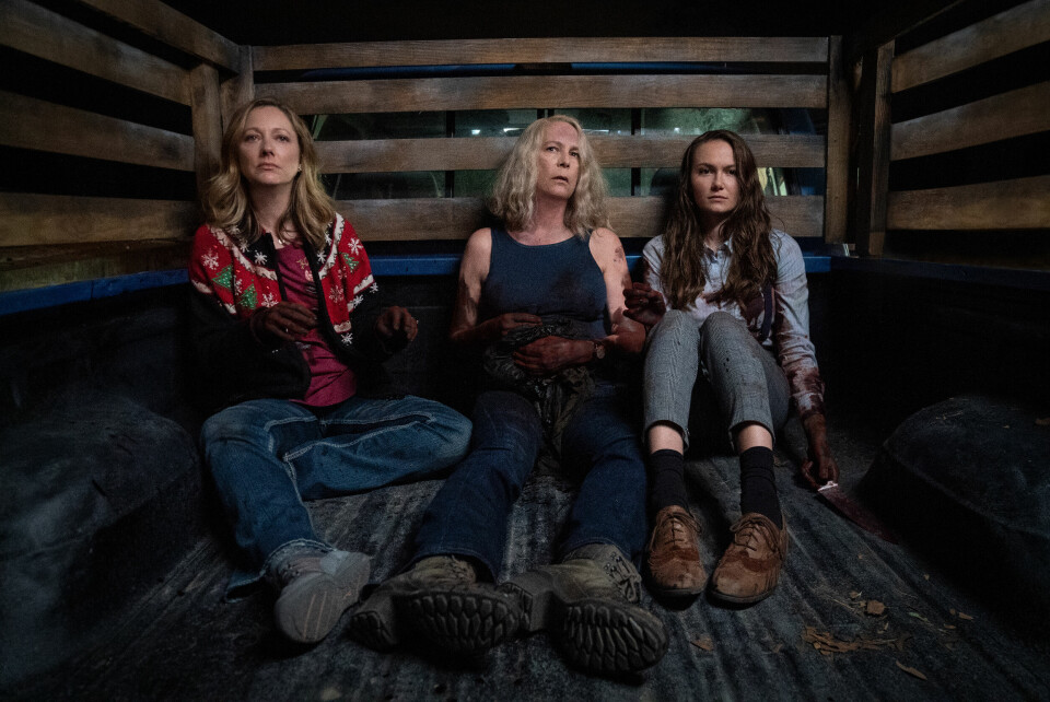 Jamie Lee Curtis (i midten) er naturligvis tilbake igjen, i «Halloween Kills». «Halloween Kills»