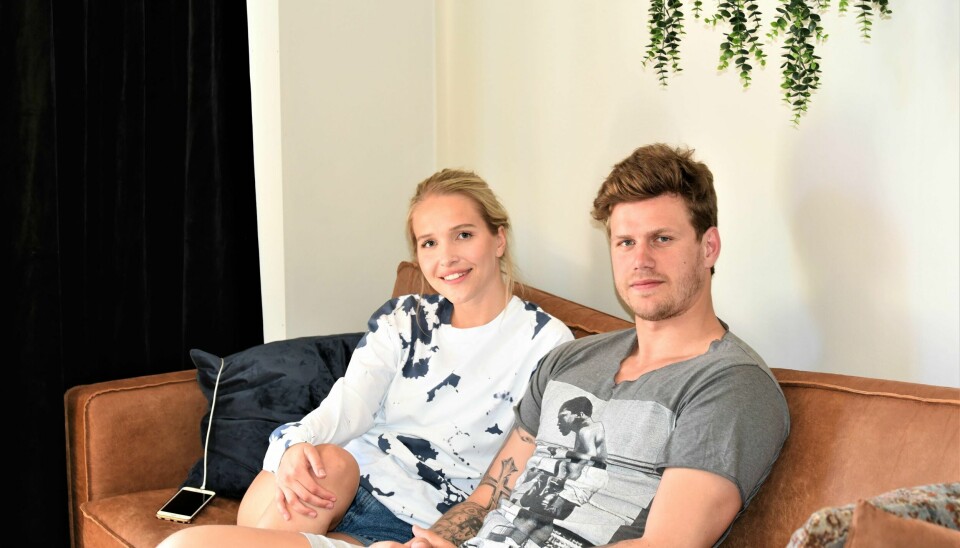 Tommy Kristiansen (t.h.) og samboeren Charlotte Hanstad. Foto: Kristoffer Knutsen