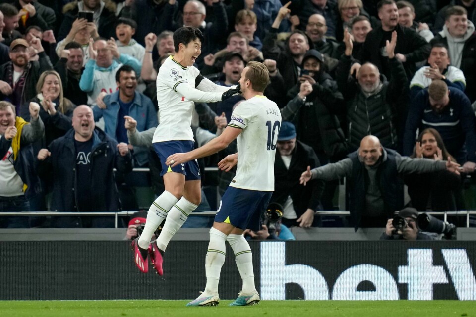 Son Heung-min scoret kampens andre mål. Son Heung-min scoret kampens andre mål. Foto: Kirsty Wigglesworth / AP Photo / NTB.