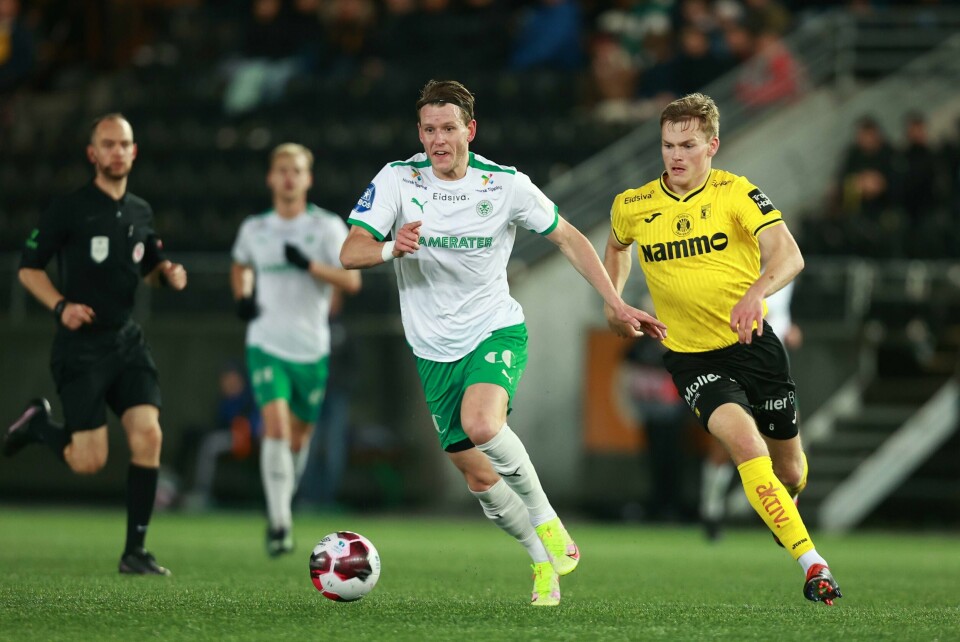 HamKams Kristian Lønstad Onsrud i duell med Håkon Butli Hammer i 1. divisjonskampen mellom HamKam og Raufoss på Briskeby stadion. HamKams Kristian Lønstad Onsrud i duell med Håkon Butli Hammer i 1. divisjonskampen mellom HamKam og Raufoss på Briskeby stadion.Foto: Beate Oma Dahle / NTB
