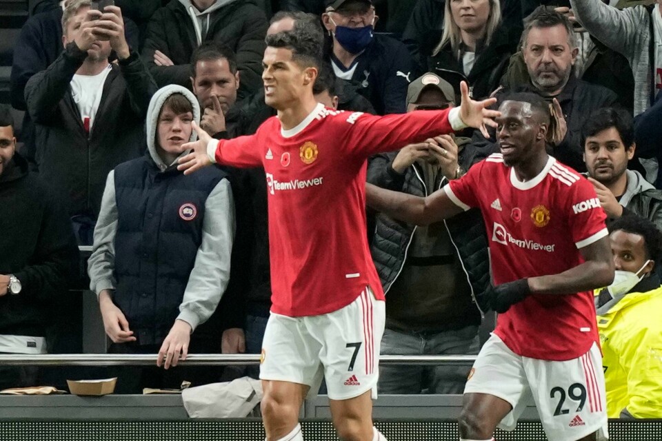Cristiano Ronaldo scoret mot Tottenham lørdag. Cristiano Ronaldo scoret mot Tottenham lørdag. Foto: Frank Augstein / AP / NTB