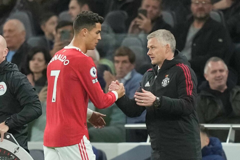 Ole Gunnar Solskjær hvilte Cristiano Ronaldo de siste 20 minuttene mot Tottenham. Portugiseren starter trolig på topp mot Atalanta. Ole Gunnar Solskjær hvilte Cristiano Ronaldo de siste 20 minuttene mot Tottenham. Portugiseren starter trolig på topp mot Atalanta. Foto: Frank Augstein / AP / NTB