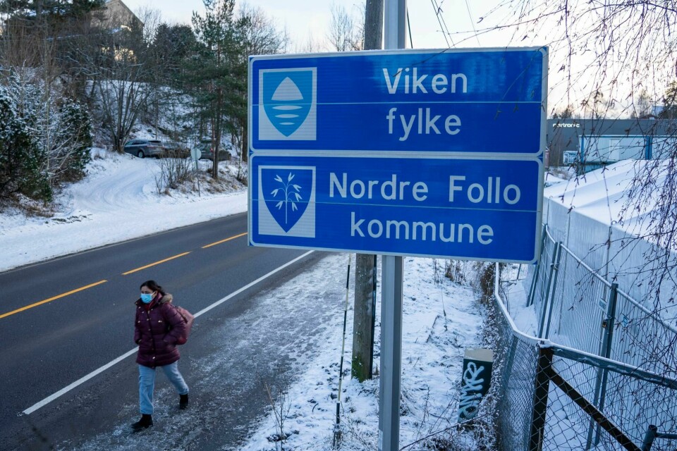 Det går trolig mot en oppløsning av Viken fylke. Kolbotn 20210125. Store deler av Oslo-regionen er nedstengt etter smitteutbruddet i Nordre Follo. Det muterte koronaviruset som først ble påvist i Storbritannia kan ha spredt seg i flere uker. Viken fylke. Norde Follo kommune.Foto: Heiko Junge / NTB