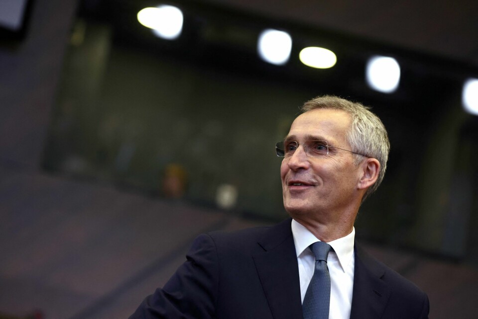 Norge kan ikke få noen bedre sentralbanksjef enn Jens Stoltenberg. NATO Secretary General, Jens Stoltenberg attends at the start of the round table during the Meeting of NATO Ministers of Defence in Brussels, on October 21, 2021. (Photo by Kenzo Tribouillard / AFP)