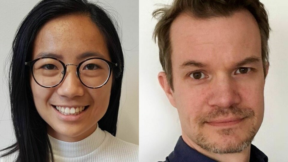 Elisabeth Tran og Knut Mork Skagen iLegenes klimaaksjon. Elisabeth Tran og Knut Mork Skagen iLegenes klimaaksjon.