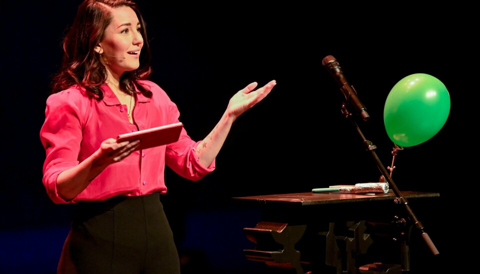 Programleder Selda Ekiz under utdelingen av Brageprisen 2021 på Dansens Hus i Oslo. Programleder Selda Ekiz under utdelingen av Brageprisen 2021 på Dansens Hus i Oslo.Foto: Annika Byrde / NTB