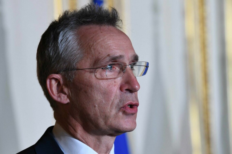 Jens Stoltenberg. NATO Secretary General Jens Stoltenberg speaks during a press conference with French Foreign Affairs Minister and French Defence Minister after their meeting in Paris, on December 10, 2021. (Photo by Bertrand GUAY / various sources / AFP)