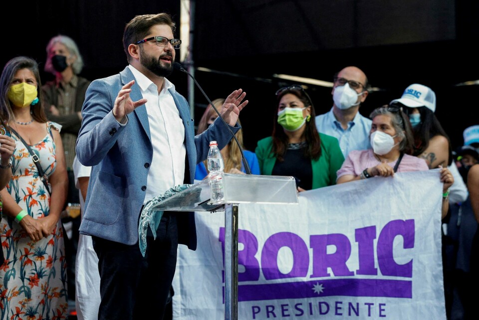 Den tidligere studentlederen Gabriel Boric vant valget i Chile denne uka, og er landets nye president. Den tidligere studentlederen Gabriel Boric vant valget i Chile denne uka, og er landets nye president.
