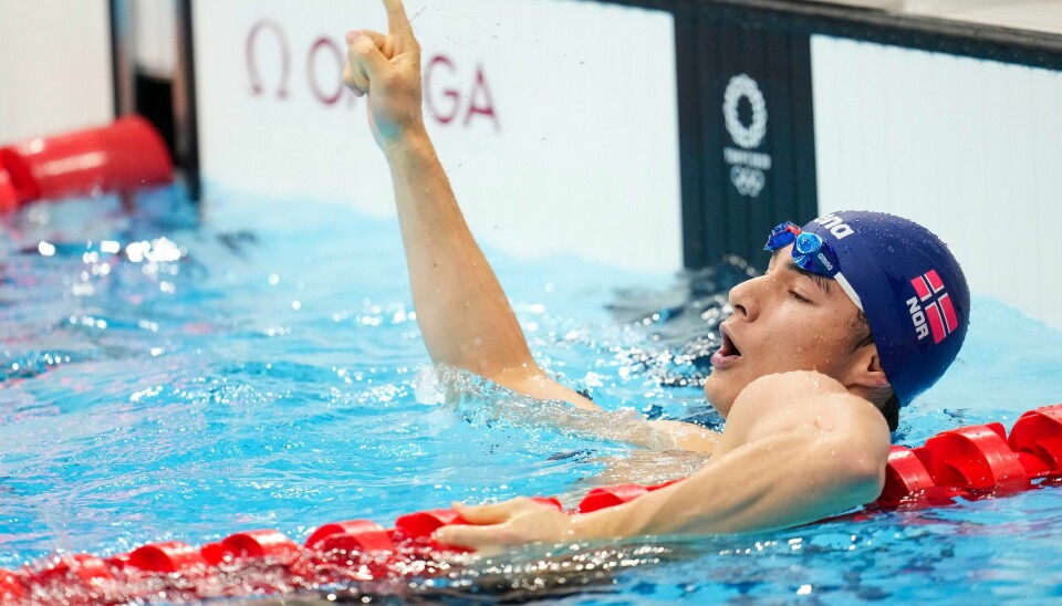 Tomoe Zenimoto Hvas sørget for ny nordisk rekord og finaleplass i 100 meter medley lørdag. Her fra OL i Tokyo. Tomoe Zenimoto Hvas er finaleklar på 200 meter butterfly i kortbane-VM. Foto: Björn Larsson Rosvall / TT / NTB