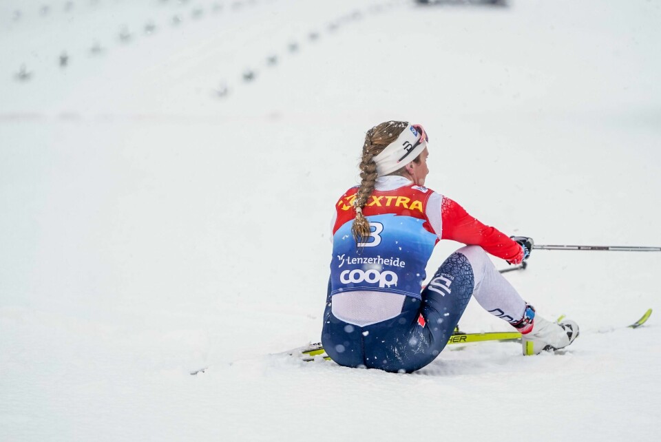 Anna Svendsen ble symbolet på den norske kvinneinnsatsen i Lenzerheide onsdag. Anna Svendsen ble symbolet på den norske kvinneinnsatsen i Lenzerheide onsdag.