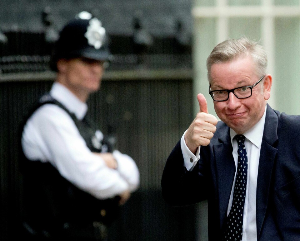 BREXIT: «Jeg tror folk i dette landet har fått nok av eksperter», sa Storbritannias justisminister under den britiske kampanjen for å forlate EU. FOTO: MATT DUNHAM/NTB SCANPIX