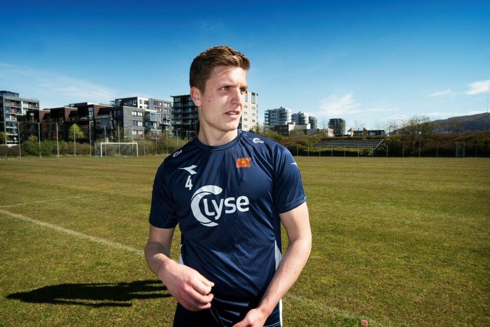 For Michael Ledger har lånet i Viking vært en innertier. Han har spilt hvert eneste minutt i serien og stortrives med å bo i Stavanger. Nå håper han på en avklaring om framtiden i løpet av mai, men legger ikke skjul på at han gjerne blir her ut sesongen. Foto: Roy Storvik