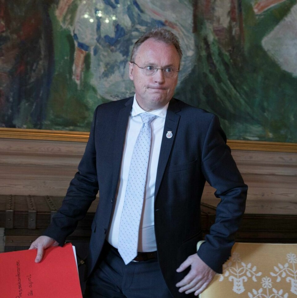 Byrådsleder Raymond Johansen og byråd for næring og eierskap Geir Lippestad presenterer oppkjøp av Hafslund.