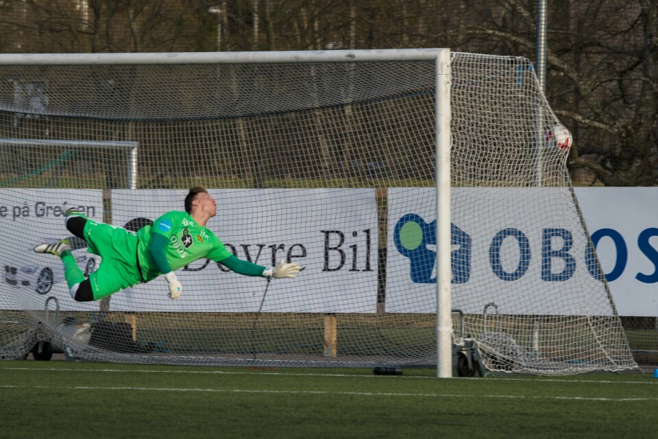 Skeid-keeper Idar Nordby Lysgård har null baklengs i seriespillet i år. Dette er den eneste scoringen han har sluppet inn, i cupkampen mot Lyn i 1. runde. Skuddet i vinkelen fra 16 meter var utagbart.