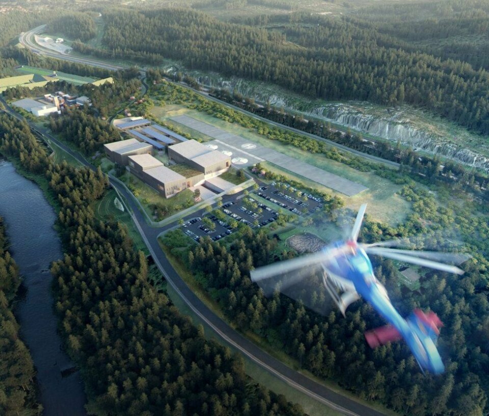 OMSTRIDT: Prospektperspektiv over beredskapsområdet på Taraldrud helt nord i Ski kommune, tett inntil Oppegård og Oslo. Arkitektfirmaet opplyser at det finnes ferskere prospekter, men at disse ikke er helt klare. FOTO: NORDIC – OFFICE OF ARCHITECTURE OG COWI