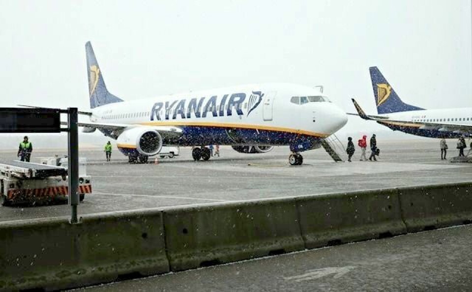 Ryanair-fly på Moss lufthavn Rygge. FOTO: NTB SCANPIX