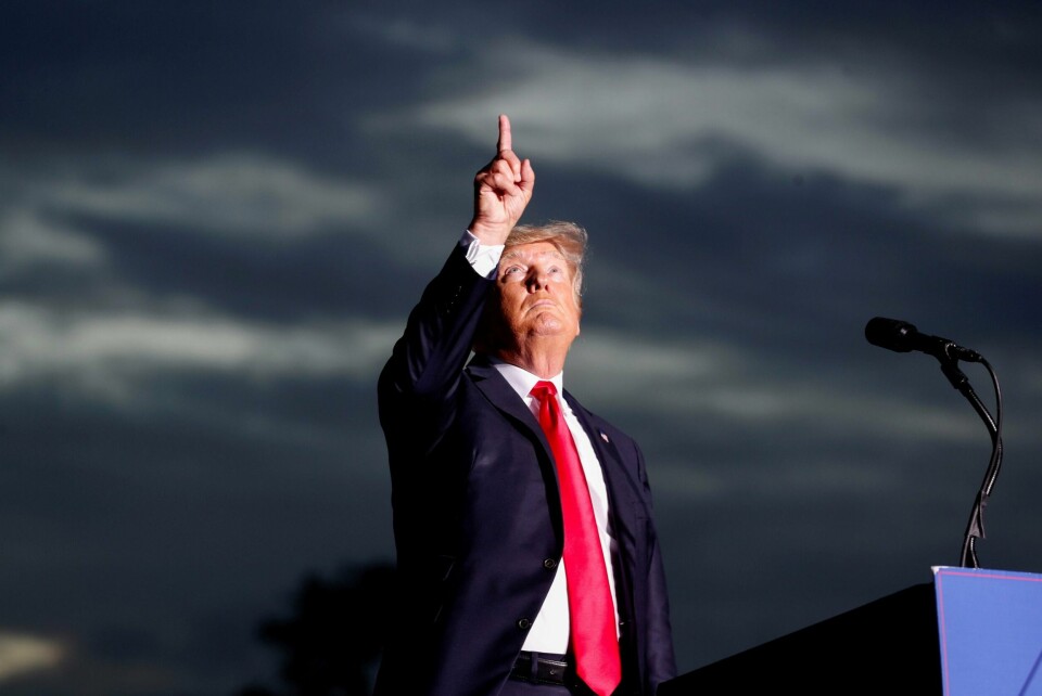Tidligere president i USA, Donald Trump, i forbindelse med en tale under Save America Rally i Sarasota Fairgrounds i Florida for en uke siden. Trump