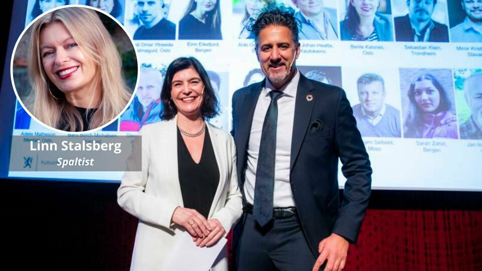 Kommisjonsleder Kjersti Løken Stavrum sammen med kultur- og likestillingsminister Abid Q. Raja (V): Ytringsfrihetskommisjonen har blitt kritisert for å være politisk overstyrt. Det er den selvsagt. Nedsatt av en høyrestyrt regjering som ikke har en plan om å utjevne ulikheter, skriver Linn Stalsberg (innfelt) Kommisjonsleder Kjersti Løken Stavrum sammen med kultur- og likestillingsminister Abid Q. Raja (V): Ytringsfrihetskommisjonen har blitt kritisert for å være politisk overstyrt. Det er den selvsagt. Nedsatt av en høyrestyrt regjering som ikke har en plan om å utjevne ulikheter, skriver Linn Stalsberg (innfelt)
