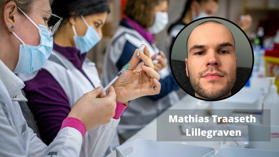 Som 26-åring får jeg første dose samtidig som mine friske venner. Jeg tåler å vente. Men det er skuffende å oppleve at man er del av en gruppe mennesker som kontinuerlig overses, skriver innleggsforfatter. Foto: Heiko Junge / NTB Foto: Heiko Junge / NTB