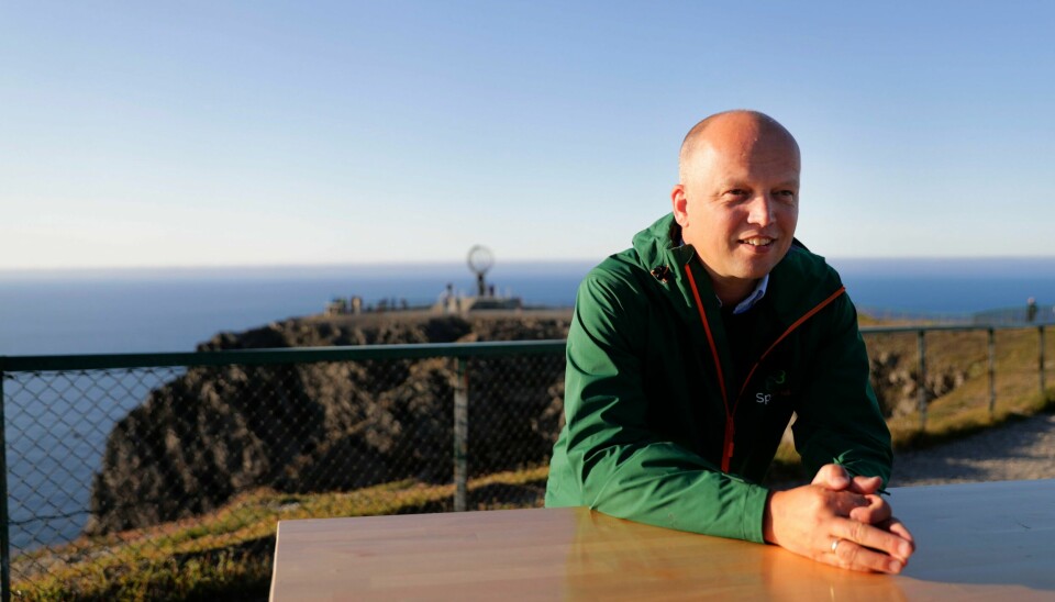 Sp-leder Trygve Slagsvold Vedum på Nordkapp i forrige uke. Foto: Berit Roald / NTB Sp-leder Trygve Slagsvold Vedum på Nordkapp i forrige uke. Foto: Berit Roald / NTB