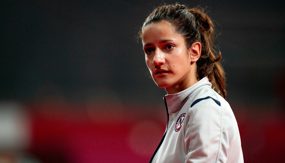 Aida Dahlen tok bronsemedalje tidligere i Paralympics. Tirsdag morgen deltok hun i lagkonkurransen sammen med Nora Korneliussen. Aida Dahlen tok bronsemedalje tidligere i Paralympics. Tirsdag morgen deltok hun i lagkonkurransen sammen med Nora Korneliussen.Foto: Torstein Bøe / NTB