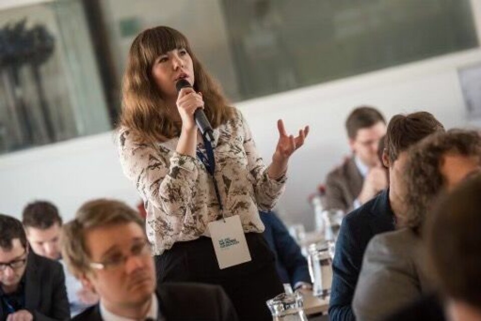 Maria Moe har vært internasjonalt ansvarlig i KrFU, her har hun tatt ordet under en konferanse i Budapest, hos ungdomsorganisasjonen til European People's Party. Maria Moe har vært internasjonalt ansvarlig i KrFU, her har hun tatt ordet under en konferanse i Budapest, hos ungdomsorganisasjonen til European People's Party.