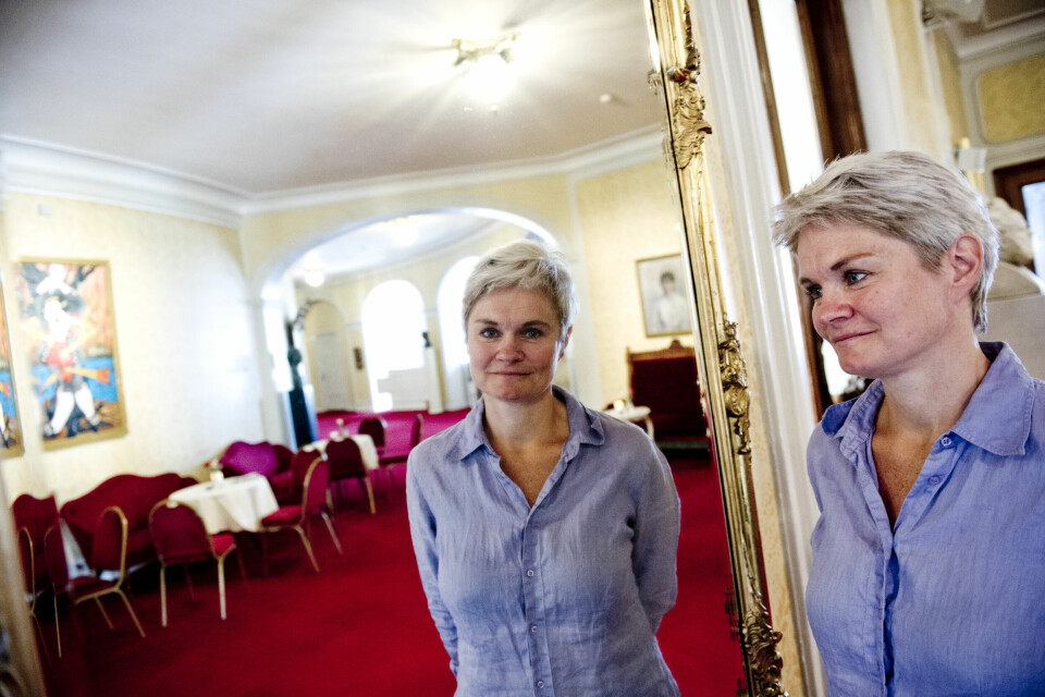 Oslo 20150813. Marta Færevaag Hjelle presenteres som ny direktør i Nationaltheatret under teatrets sesongåpning torsdag formiddag. Oslo 20150813. Marta Færevaag Hjelle presenteres som ny direktør i Nationaltheatret under teatrets sesongåpning torsdag formiddag.