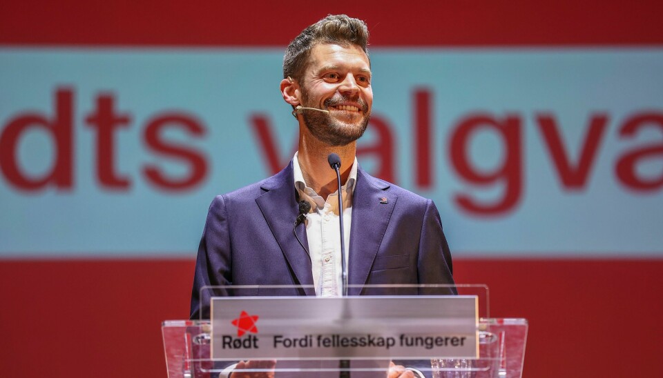 Bjørnar Moxnes taler for Rødts valgvake på Samfunnssalen ved stortingsvalget 2021. Bjørnar Moxnes taler for Rødts valgvake på Samfunnssalen ved stortingsvalget 2021.