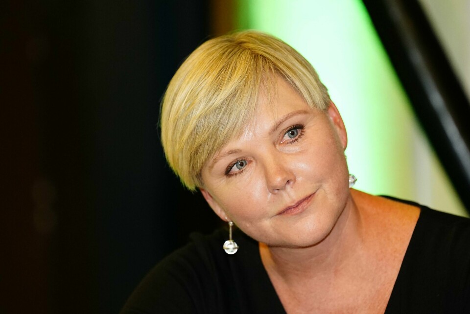 Senterparti-nestleder Anne Beathe Tvinnereim åpner døra på gløtt for SV i regjeringsforhandlinger. Anne Beathe Tvinnereim sier at hun ikke lukker døra for regjeringssamarbeid med SV. Foto: Lise Åserud / NTB