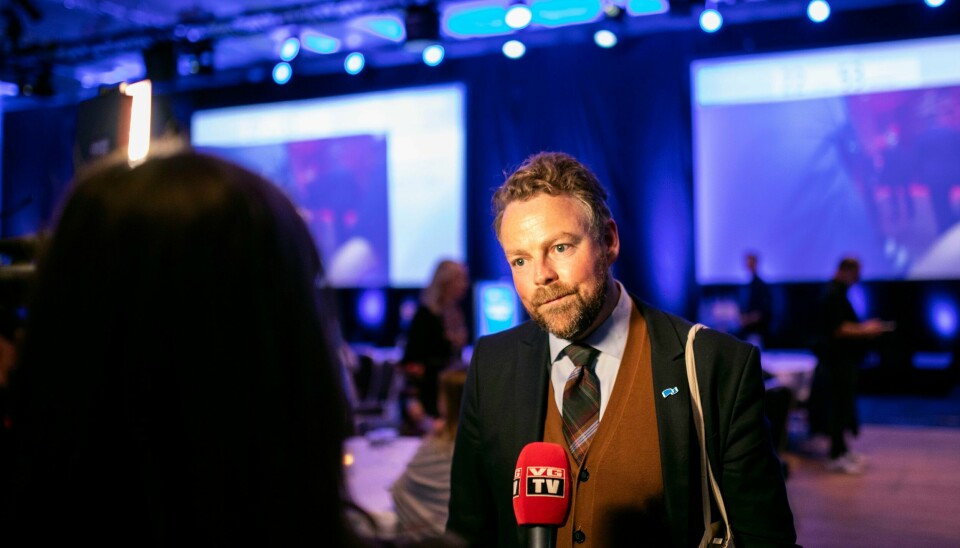 Torbjørn Røe Isaksen ser framover. torbjørn røe isaksen på HØyres valgvake