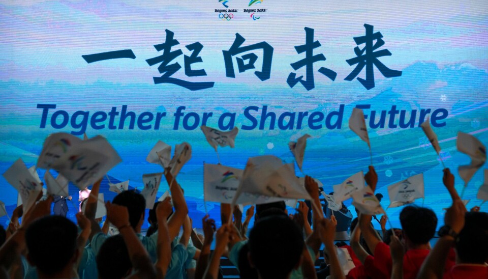 Mottoet for Beijing-OL ble lansert fredag. Mottoet for Beijing-OL ble lansert fredag. Foto: Mark Schiefelbein / AP / NTB
