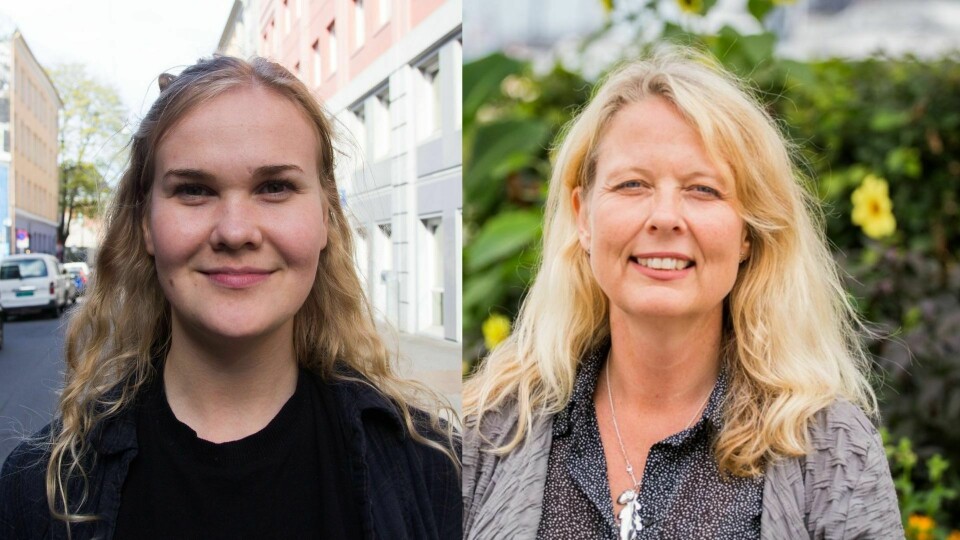 Julie Rødje - leder i Spire, og Lillian Bredal Eriksen - seniorrådgiver i Forum for utvikling og miljø. Julie Rødje - leder i Spire, og Lillian Bredal Eriksen - seniorrådgiver i Forum for utvikling og miljø.