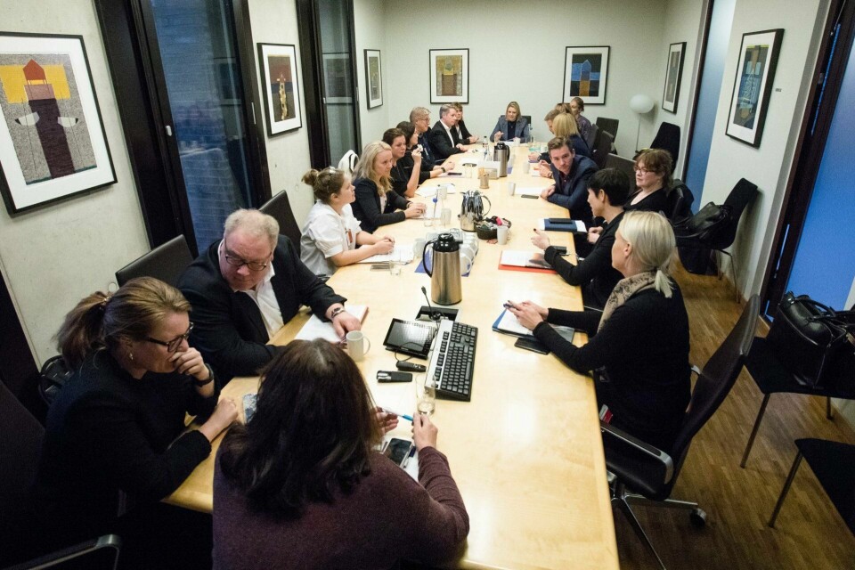 HASTEMØTE: Innvandrings- og integreringsminister Sylvi Listhaug innkalte i forrige uke flere statsråder til møte eter at ungdommer hadde fortalt NRK at de ble mishandlet på koranskole i Somalia. FOTO: AUDUN BRAASTAD/NTB SCANPIX