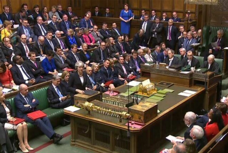 PRINSIPP: At ingen annen makt skal rokke ved Parlamentet i Westminster, var et helt fundamentalt prinsipp for Brexit-kampanjen. FOTO: AFP/NTB SCANPIX