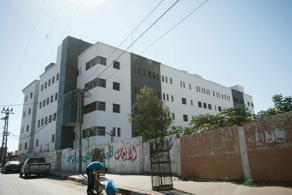 Shifa-sykehuset slik det så ut i 2014. Shifa sykehuset i Gaza City, her et bilde fra 2014. Arkivfoto: Heiko Junge / NTB