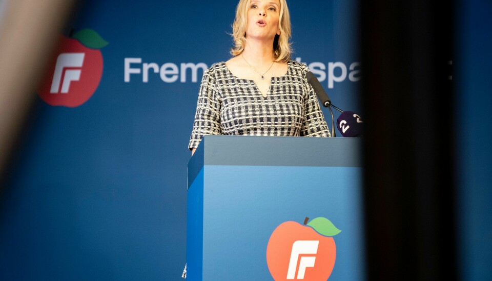 Frp-leder Sylvi Listhaug ber Høyre garantere at de ikke vil samarbeide med MDG i de store byene. Frp-leder Sylvi Listhaug ber Høyre garantere at de ikke vil samarbeide med MDG i de store byene. Foto: Annika Byrde / NTB