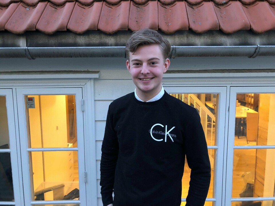 Kristoffer Bjordal (18). Foto: Ungt entreprenørskap
