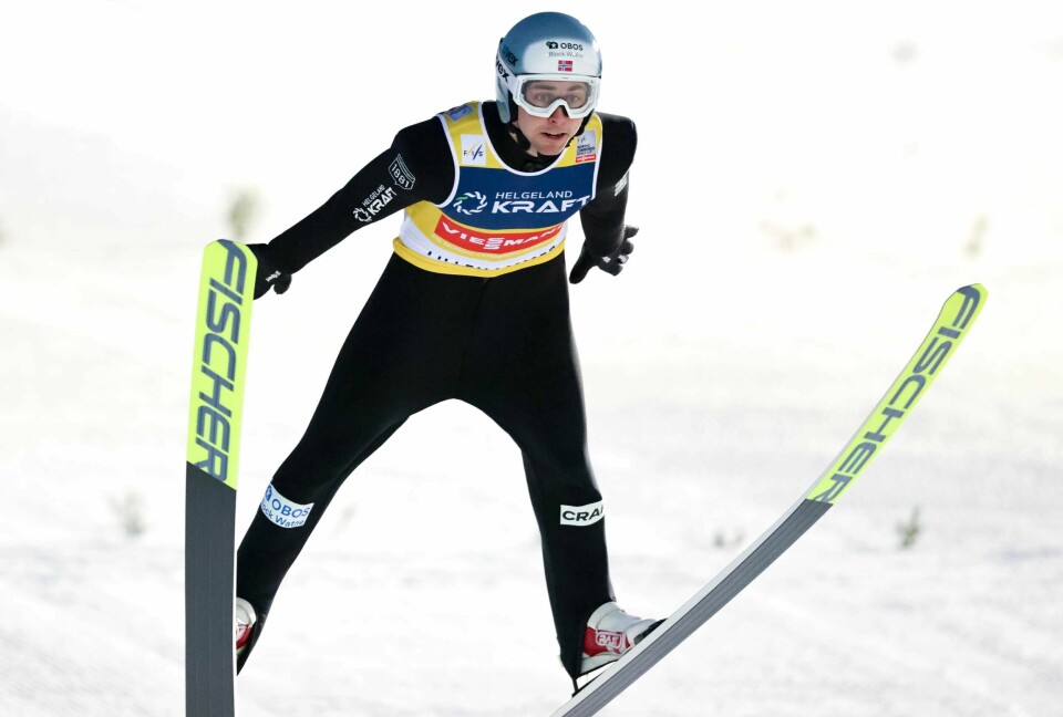 Jarl Magnus Riiber er i storform. Jarl Magnus Riiber er i storform.Foto: Geir Olsen / NTB