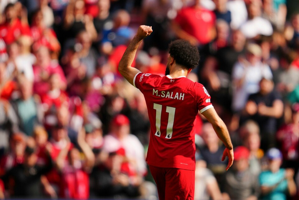 Mohamed Salah scoret for Liverpool søndag. Mohamed Salah scoret for Liverpool søndag. Foto: Jon Super / AP / NTB