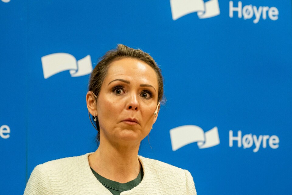 Linda Hofstad Helleland (H). Distrikts- og digitaliseringsminister Linda Hofstad Helleland (H) lover en ekstra milliard til kommunene. Foto: Terje Pedersen / NTB