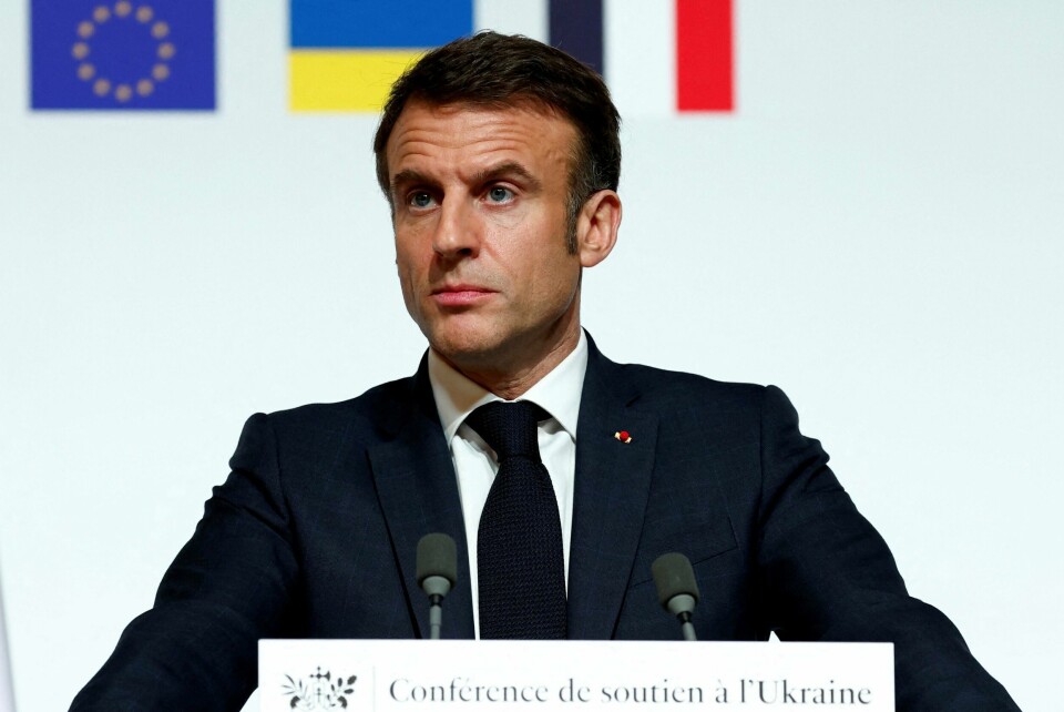 Emmanuel Macron samlet mandag ledere fra rundt 20 europeiske land til et toppmøte om støtte til Ukraina. Emmanuel Macron samlet mandag ledere fra rundt 20 europeiske land til et toppmøte om støtte til Ukraina. Foto: Gonzalo Fuentes / AP / NTB