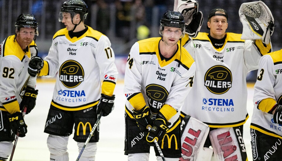 Stavanger Oilers tok en knepen borteseier mot Lørenskog tirsdag. Stavanger Oilers slet seg til seier i Halden og er fortsatt med i kampen om 2.-plass i grunnserien. Foto: Carina Johansen / NTB