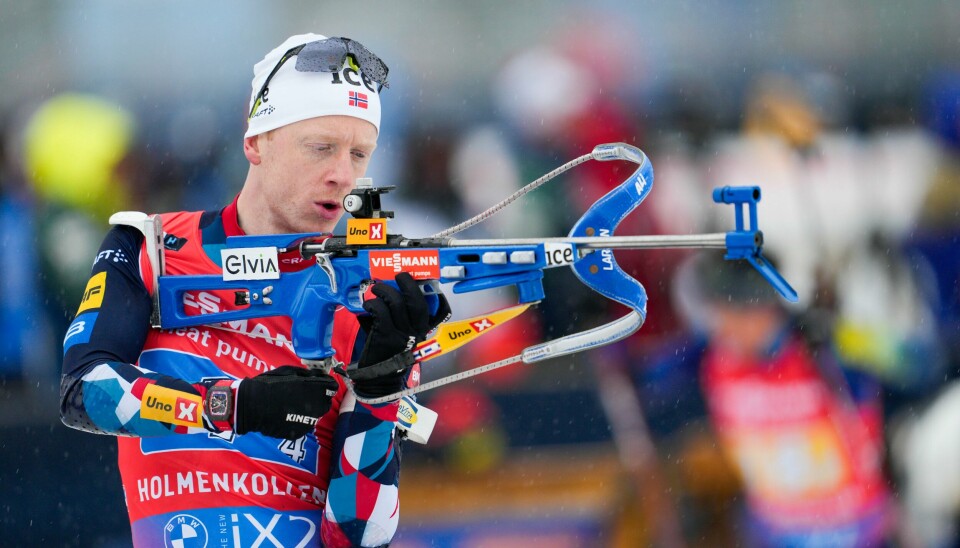 Johannes Thingnes i Holmenkollen søndag. Johannes Thingnes i Holmenkollen. Foto: Javad Parsa / NTB