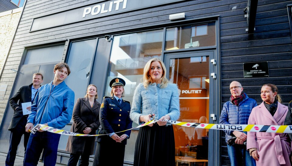 Justis- og beredskapsminister Emilie Enger Mehl (Sp) sto for åpningen av det nye politikontoret på Mortensrud i Oslo torsdag. Justis- og beredskapsminister Emilie Enger Mehl (Sp) sto for åpningen av det nye politikontoret på Mortensrud i Oslo torsdag. Foto: Javad Parsa / NTB